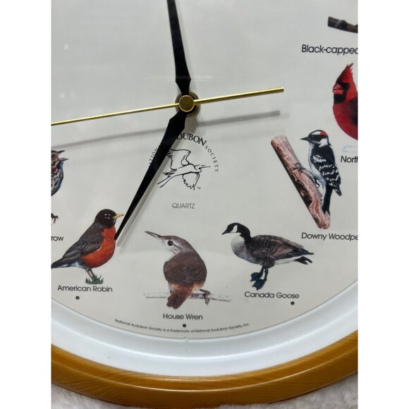 Audubon Society singing bird wall clock works - Picture 4 of 5